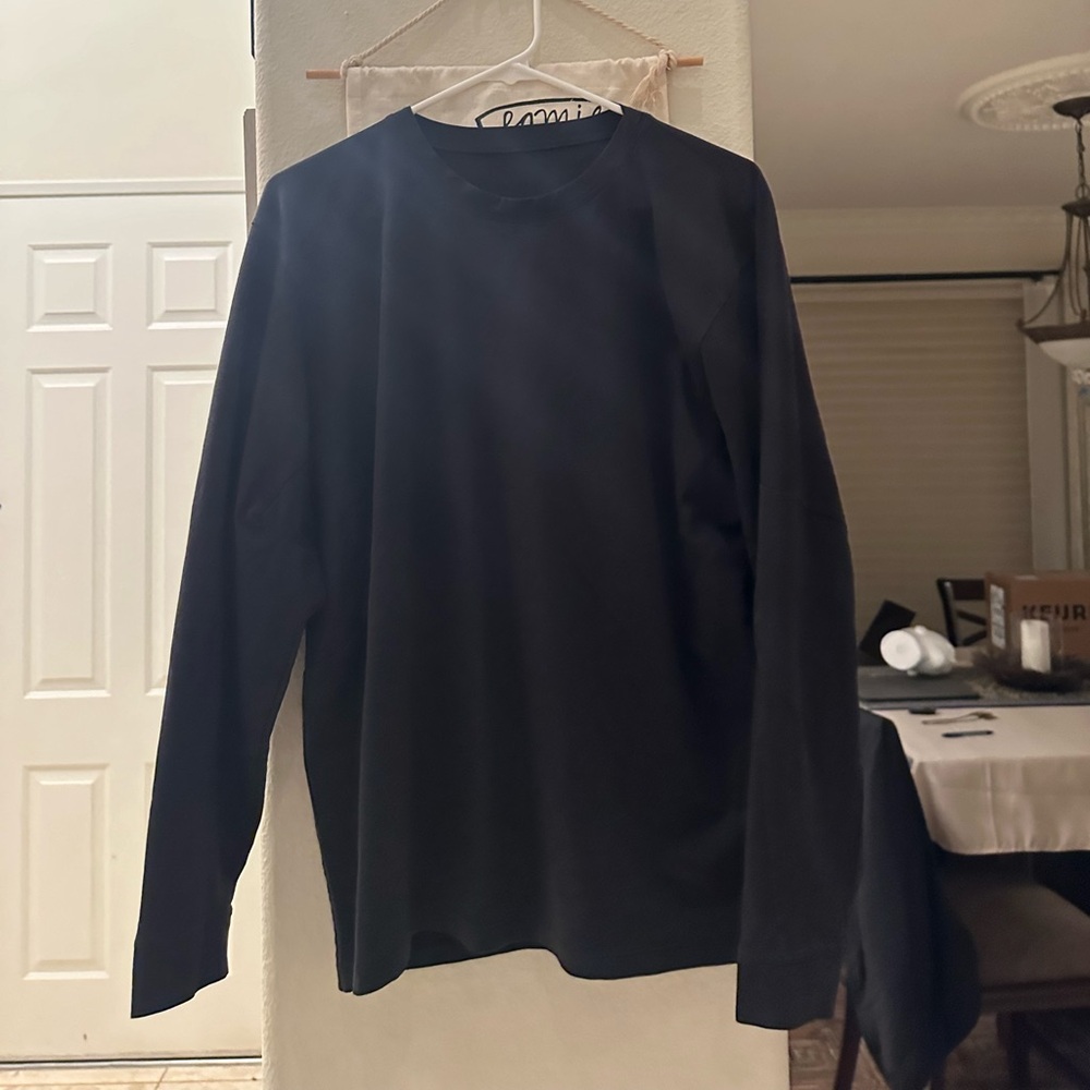 lululemon athletica Pique Men's Long Sleeve Crew Neck Shirt - Black